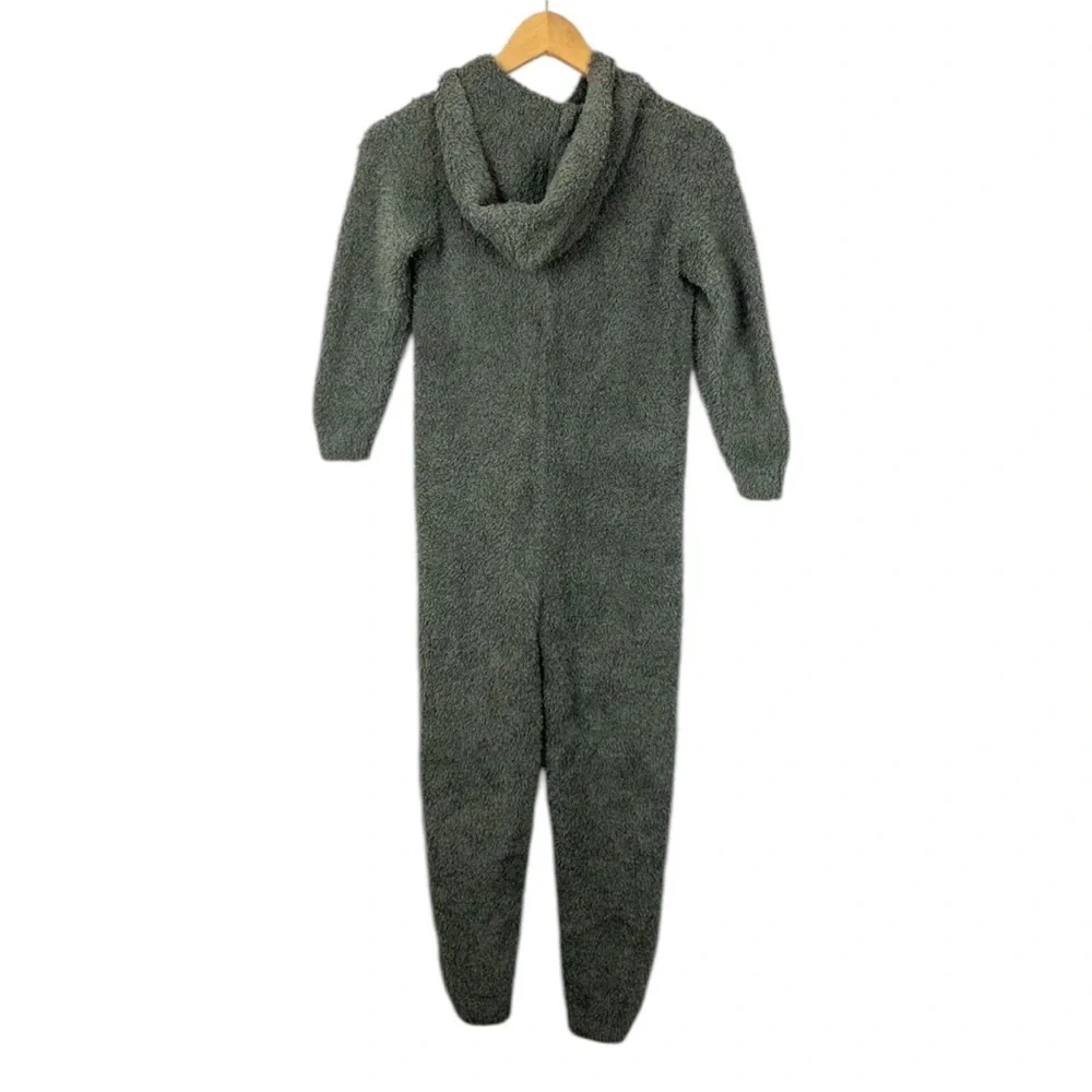 Skims Cozy Knit Jumpsuit Kids Size‎ 8/10 Gray One Piece Pajamas Loungewear